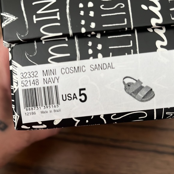 Adorable 🥰 Mini Melissa cosmic sandal navy/green. NIB - Picture 3 of 3